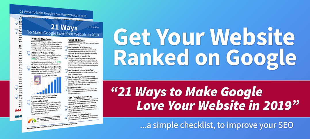 Get your website ranked on google: "21 ways to make google love your website in 2019"